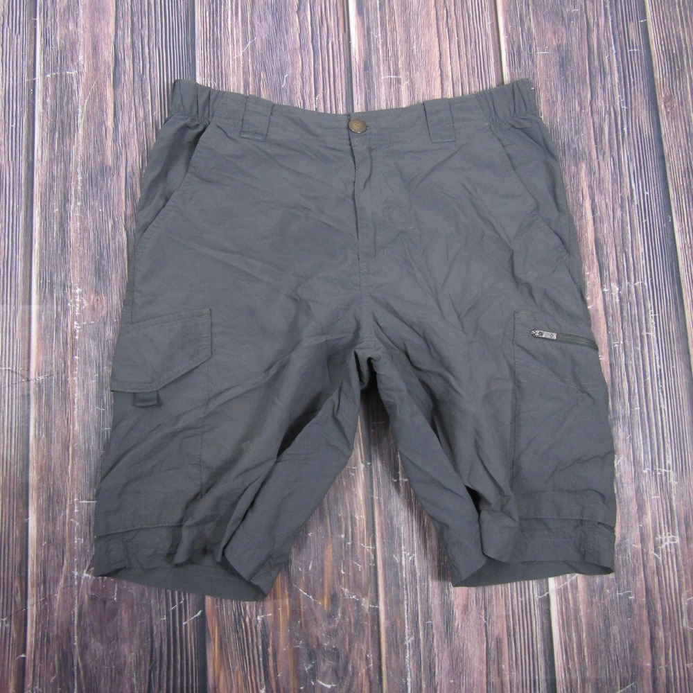 Columbia Shorts Mens 30 Black Microfiber Cargo Lined Quick Dry 11 Inseam